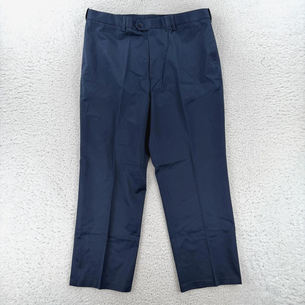 Perry Ellis Portfolio Premium Flex Twill Dress Pants Mens 38x29 Blue Stretch NWT